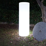 Coluna Luminosa Branca com Ficha - 35 x A110 cm